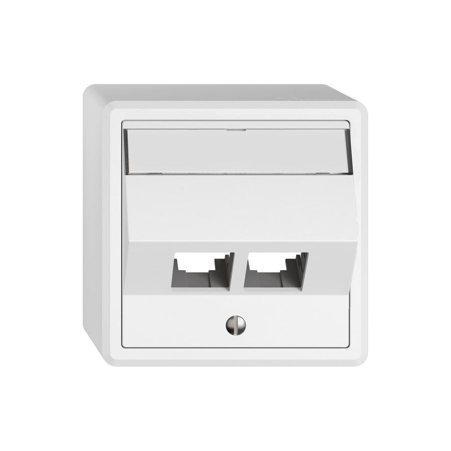 Netzwerk 2x Aufnahme S-One RJ45 AP Edizio.liv EASYNET weiss