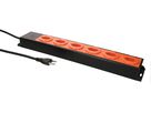 Steckdosenleiste Power Line 6x Typ 23 schwarz/orange 3.0m