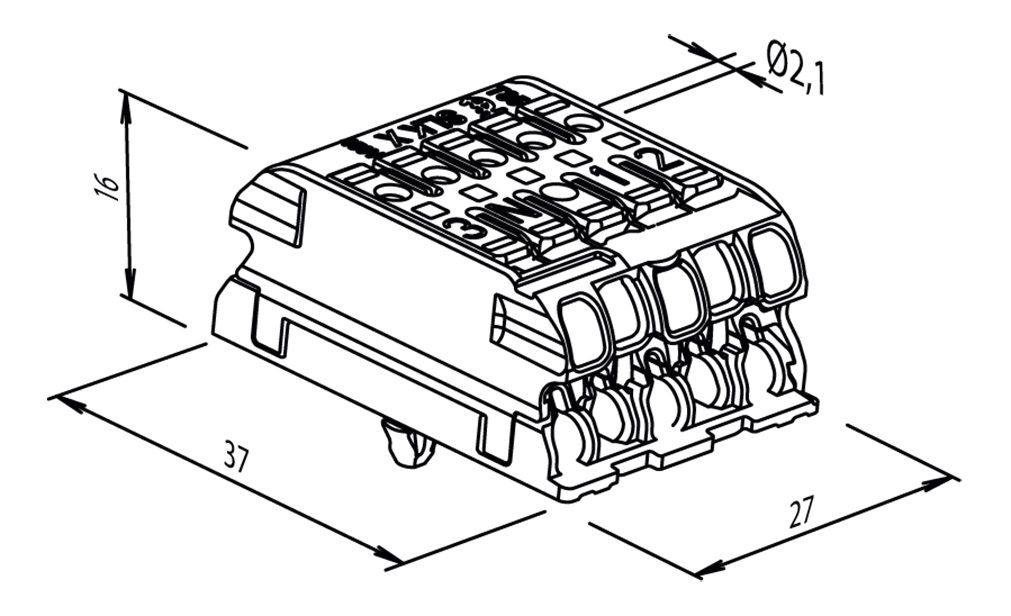 SLKX Anschlussklemme 5-polig 0.5-2.5mm2
