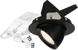 LED-Einbauspot "TURN" DALI schwarz, 3000K, 960lm, 50°