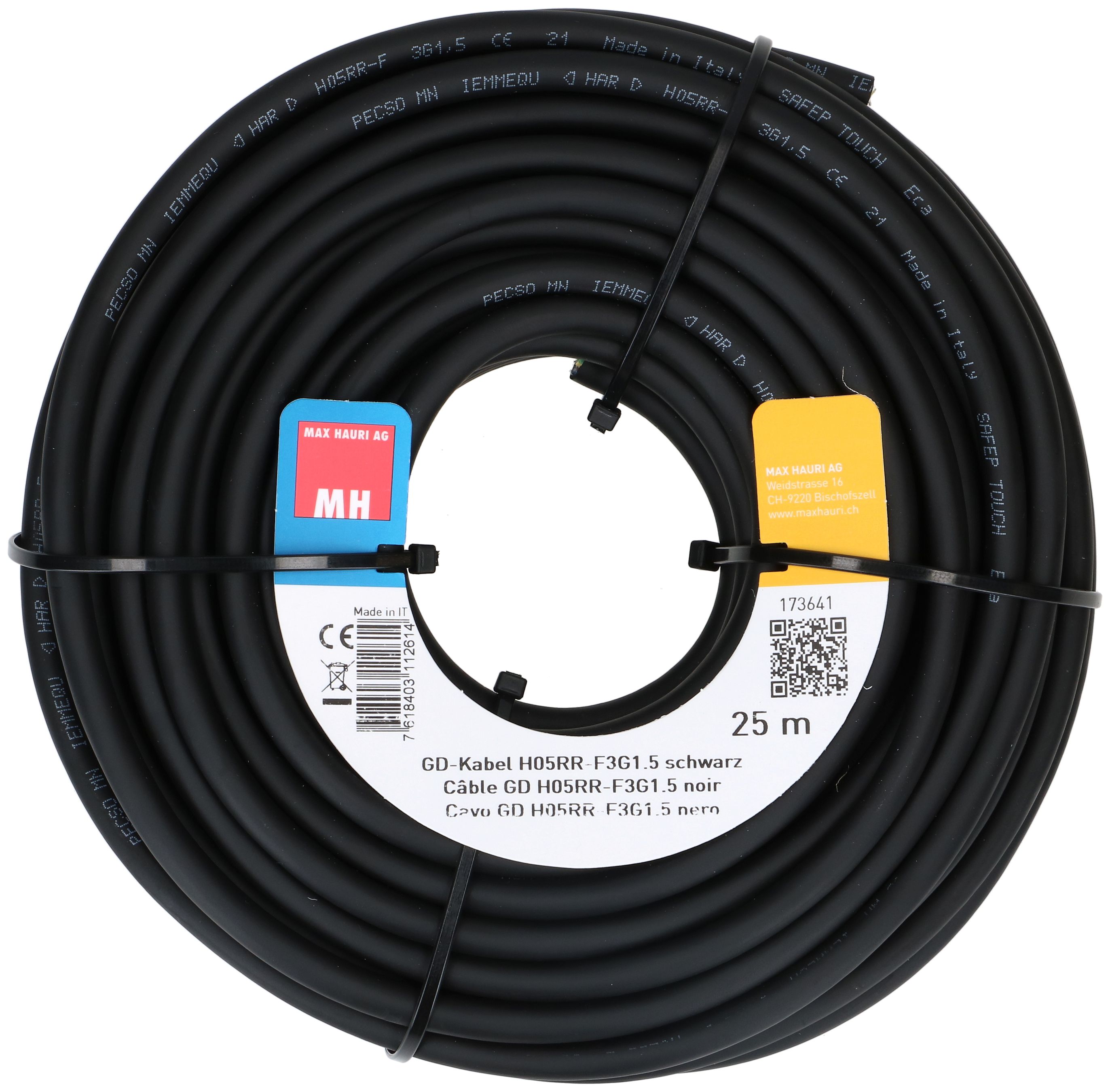 GD-Kabel H05RR-F3G1.5 25m schwarz