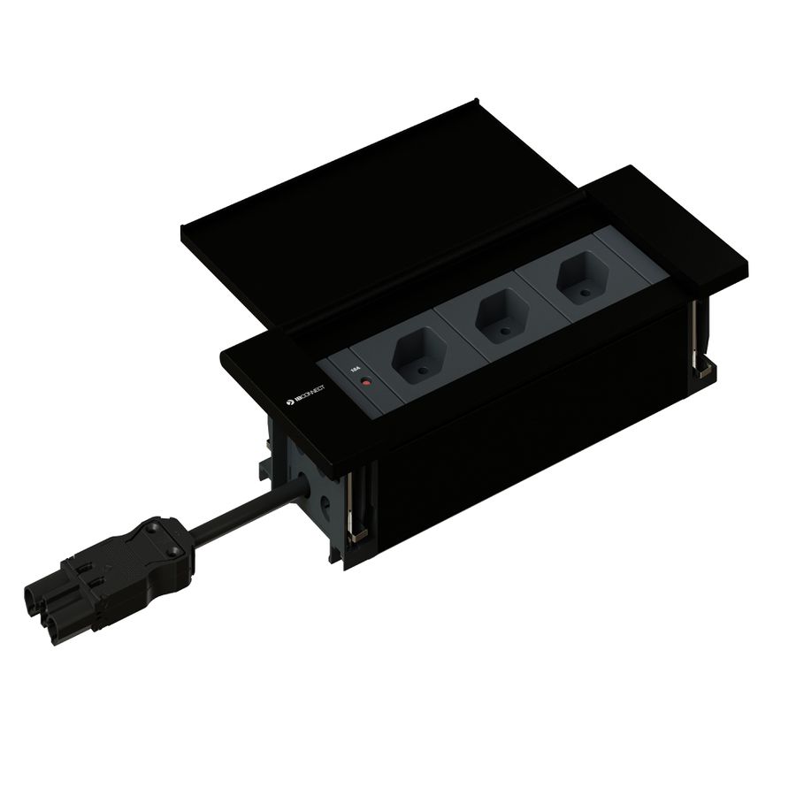 NEXO Steckdoseneinheit schwarz 3x Typ 13