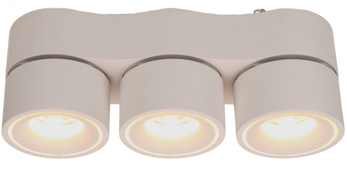 LED-Deckenspot TRIPLE SHINE matt weiss 3000K 3300lm 3x 36°