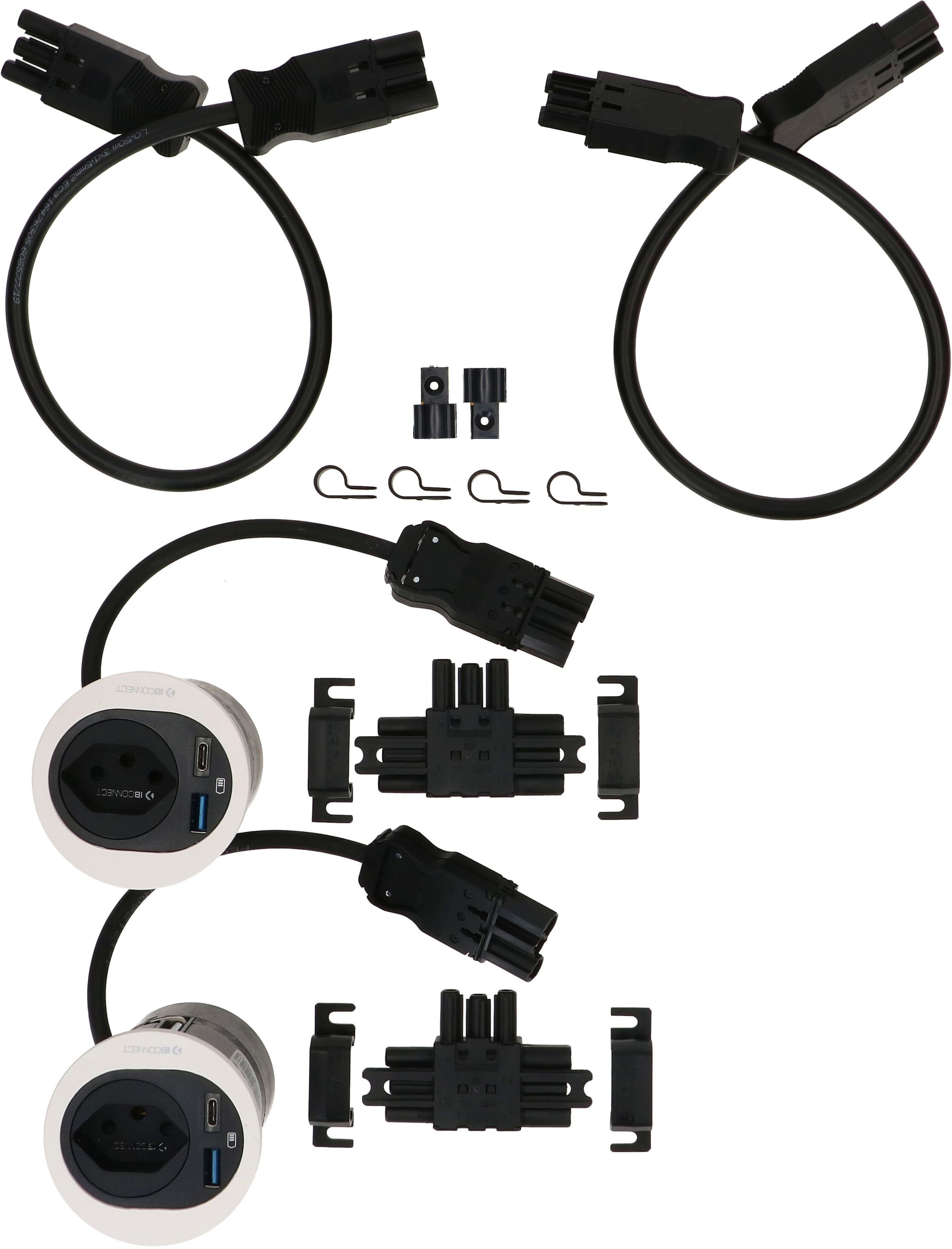 Twin Erweiterungs-Set ATOM Steckdoseneinheit weiss Typ 13 USB-A/C