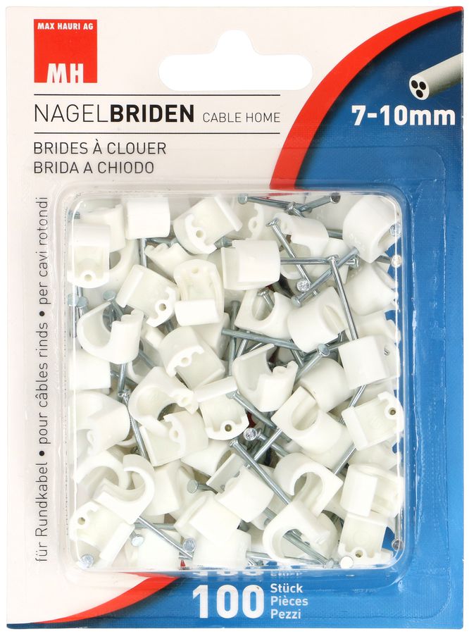 Cable clips 7-10mm white