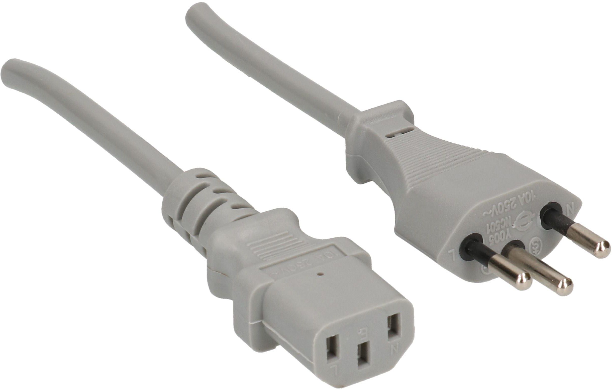 Cavo per apparecchi TD H05VV-F3G0.75 2m grigio T12/C13
