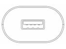 USB Hub / USB-C auf 4x USB 3.0A 0.18m