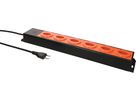 Steckdosenleiste Power Line 6x Typ 13 schwarz/orange 3.0m