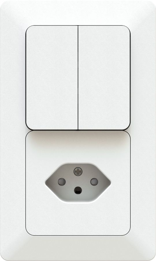 combinazione interruttore s3+3 / tipo 13 dim.2x1 AP priamos bi