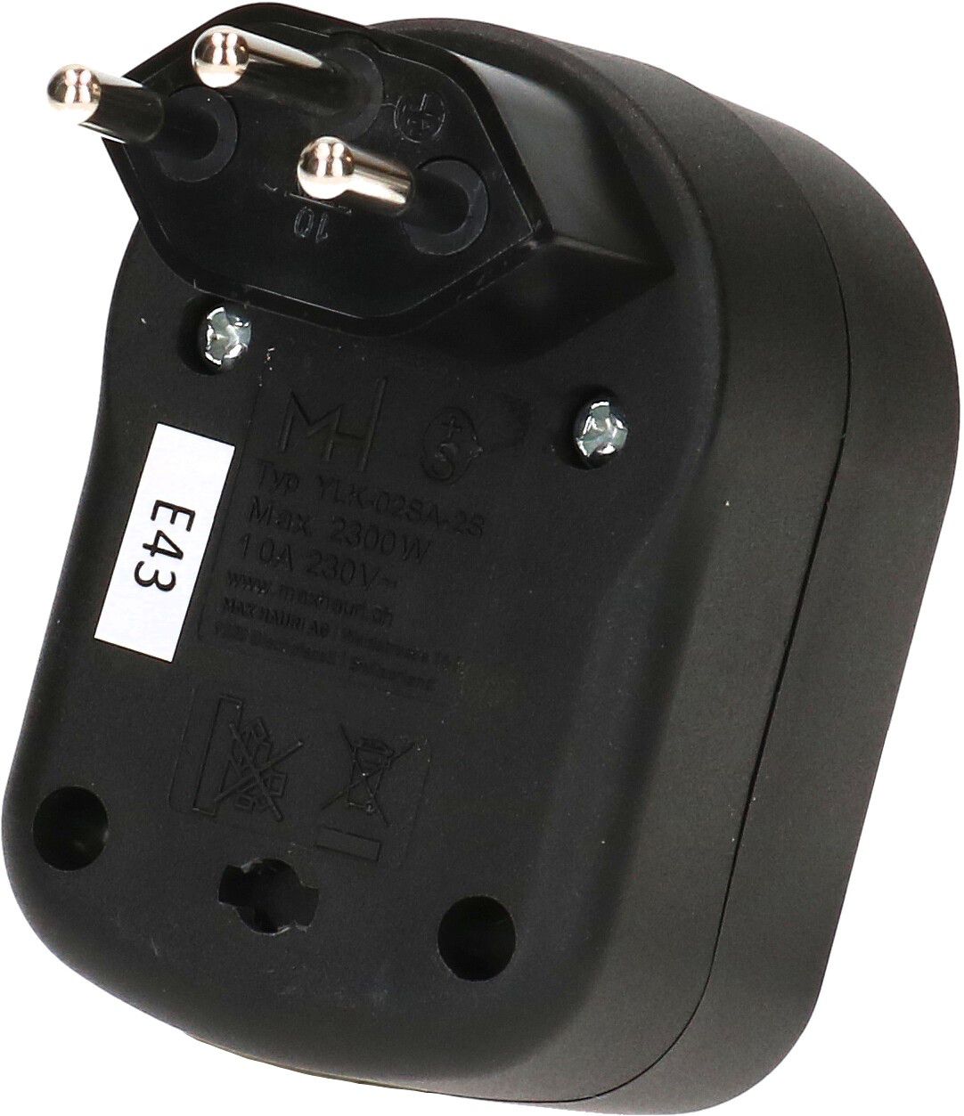 multi adaptateur ADAPT 2x type 13 noir rotatif Green+Fair