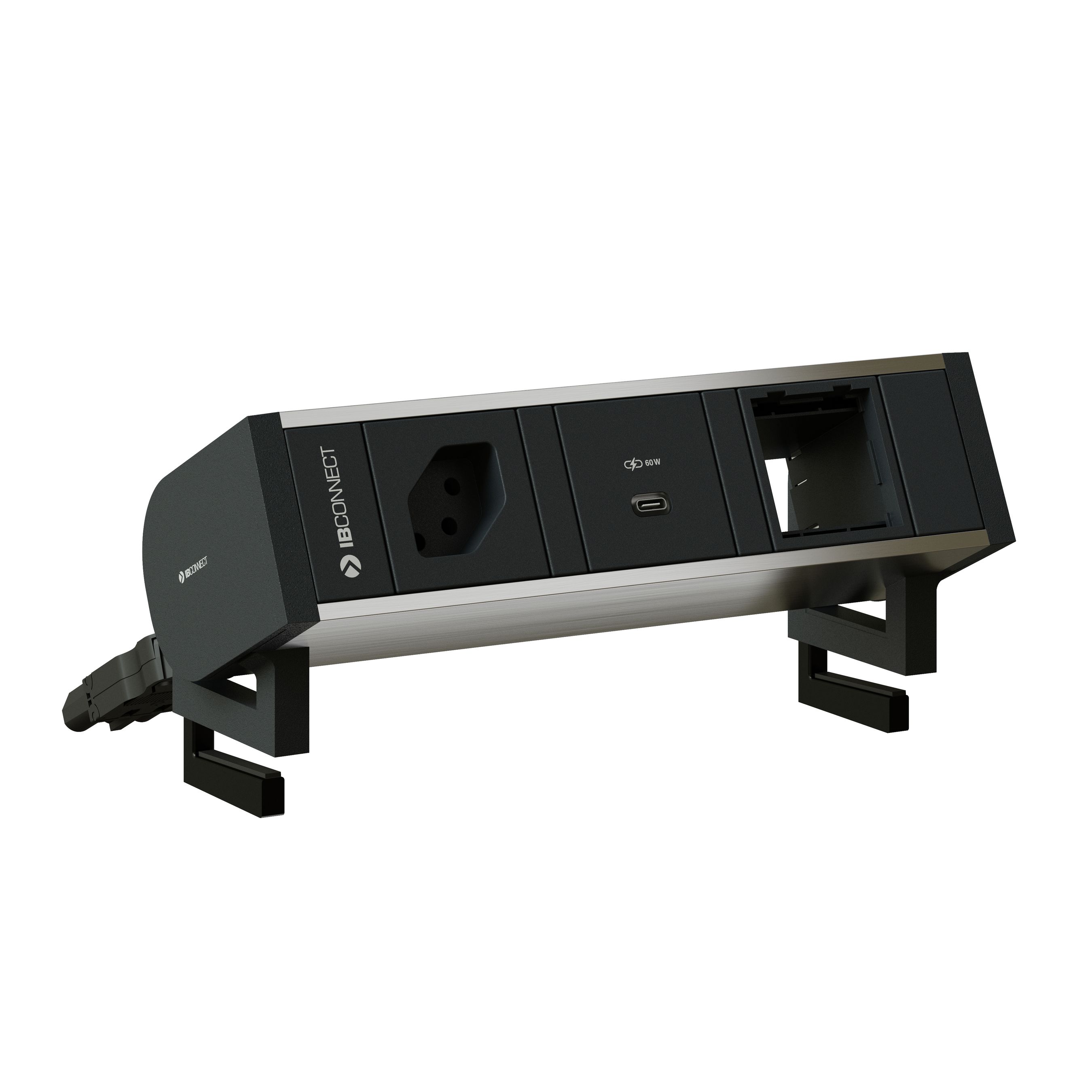 SUPRA presa multipla anodizzato 1x tipo 13 1x USB-C 60W 1x vuoto