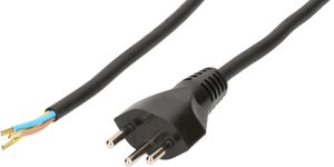 Cable cordset H05RR-F3G1.0mm2 black