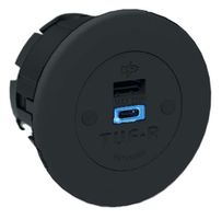 LIBERTY presa multipla Pip con USB-A/C 12/60W nero