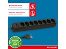 Steckdosenleiste Basic Line 8x Typ 13 sw Schalter 1.5m Green+Fair