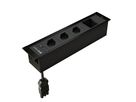 CUBOBOX bloc multiprise noir M 4 fois 3x type 13 1x module vide