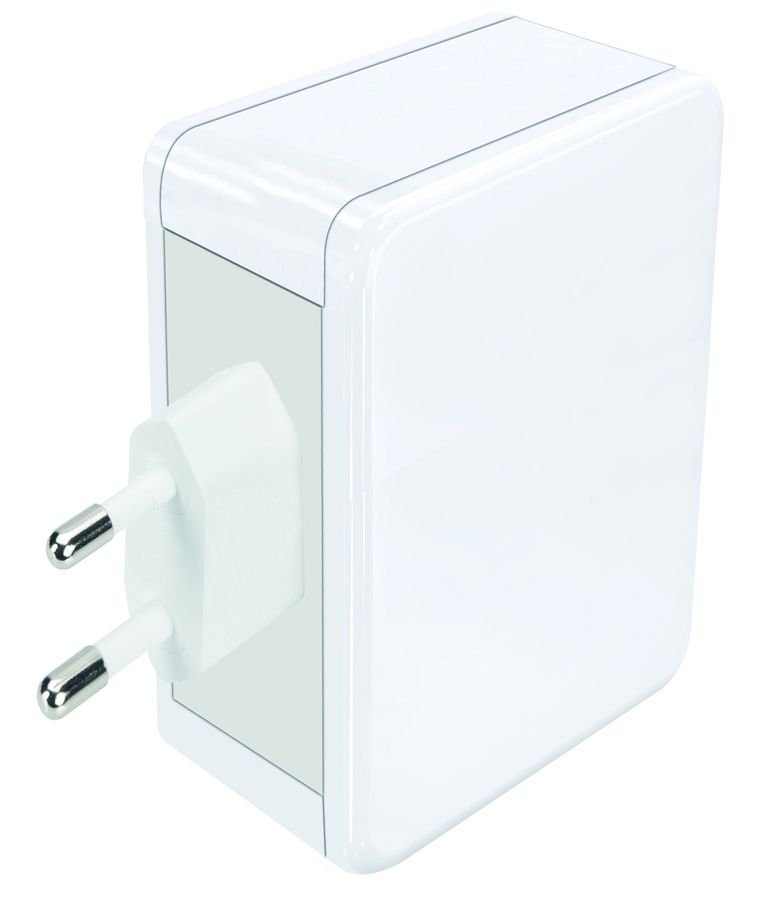 adattatore di ricarica rapida USB 2x USB-C PD 2x USB-A 65W bianco