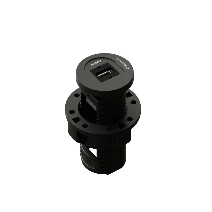 BIT bloc multiprise noir 1x HDMI
