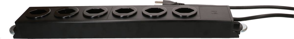 Steckdosenleiste Power Line 6x Typ 23 schwarz/schwarz 1.5m Magnet