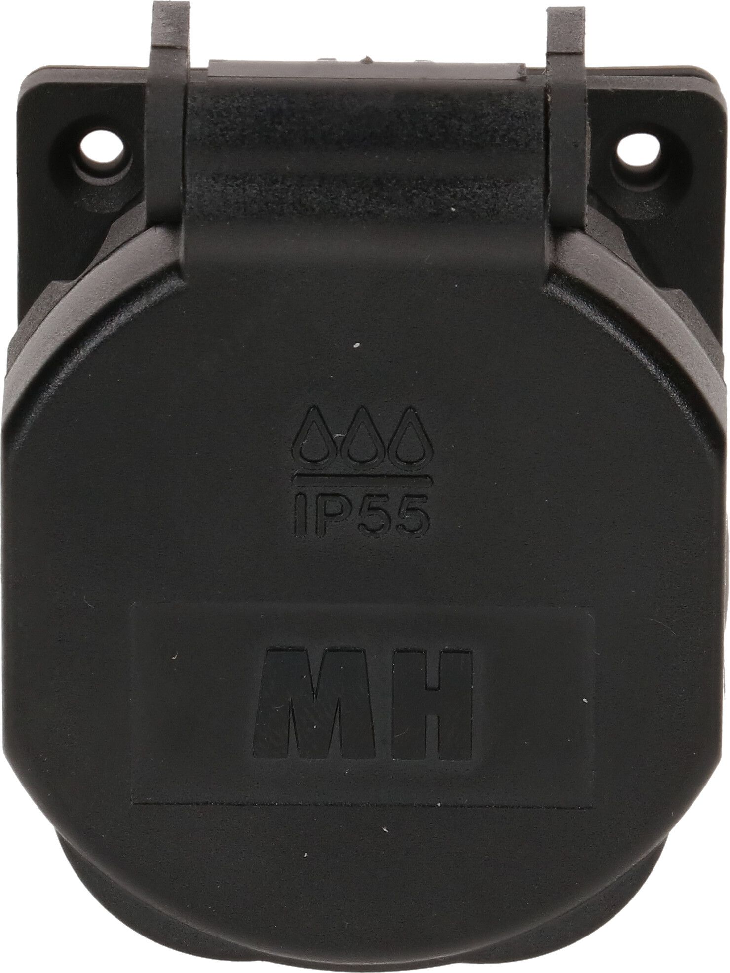 Einbausteckdose 1x Typ 21 L+N IP55 schwarz