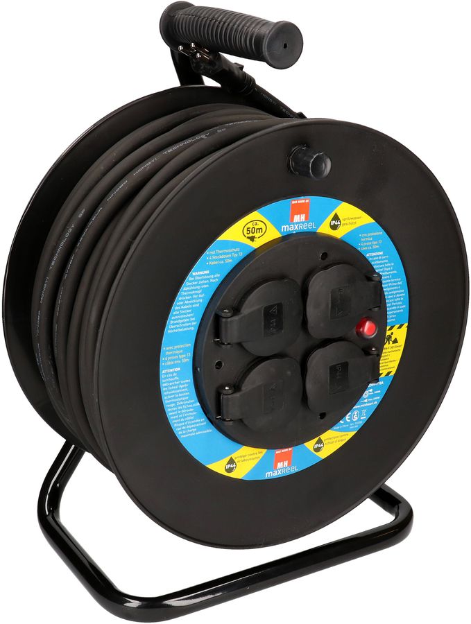 Cable reel with 4x sockets type 13, IP44