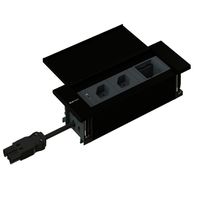 NEXO Steckdoseneinheit schwarz 2x Typ 13 1x Leermodul