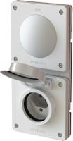 Kombination Drucktaster A/R / Typ 13 Gr.2x1 UP exo IP55 weiss