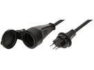 IP55-GDV-Verlängerung H07RN-F3G1.5 3m schwarz Typ 13 / Typ 13