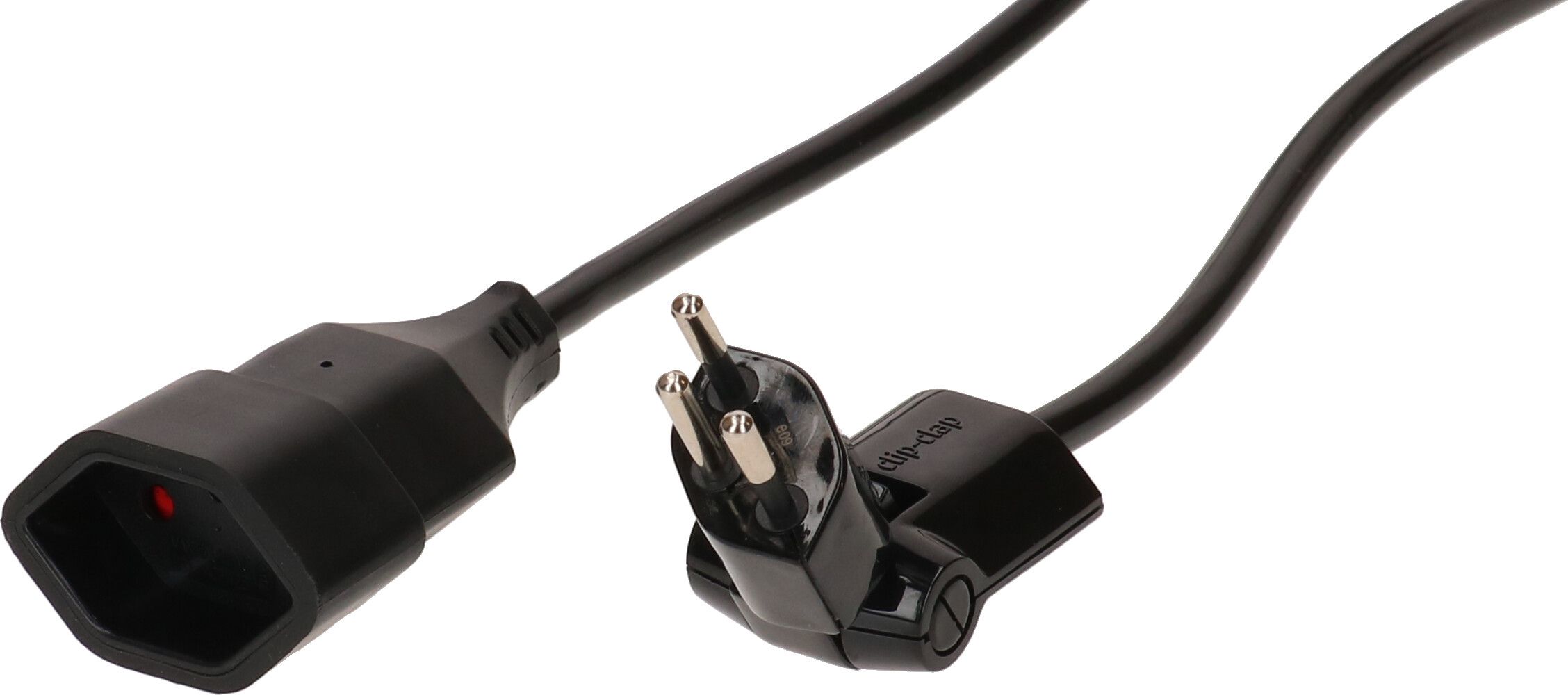 TD-Verlängerung H05VV-F3G1.0 3m sw clip-clap BS Typ 12 / Typ 13