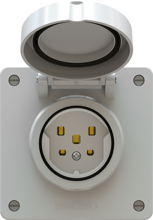 Steckdose 1x Typ 25 UP exo IP55 lichtgrau