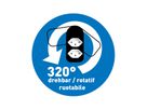 Abzweigstecker ADAPT 2x Typ 13 schwarz drehbar