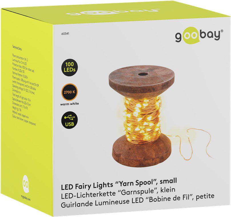 LED-Lichterkette Garnspule