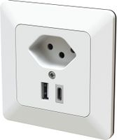 piccola combinazione tipo 13 / USB-A+C 18W INC priamos bianco