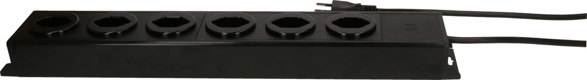 Steckdosenleiste Power Line 6x Typ 13 schwarz/schwarz 1.5m