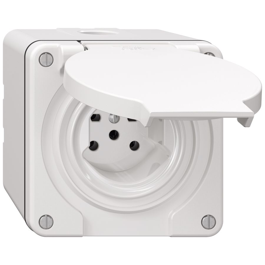 prise 1x type 15 ta.1x1 AP Nevo blanc