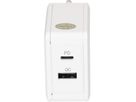adattatore di ricarica rapida USB 1x USB-C PD 1x USB-A 45W bianco