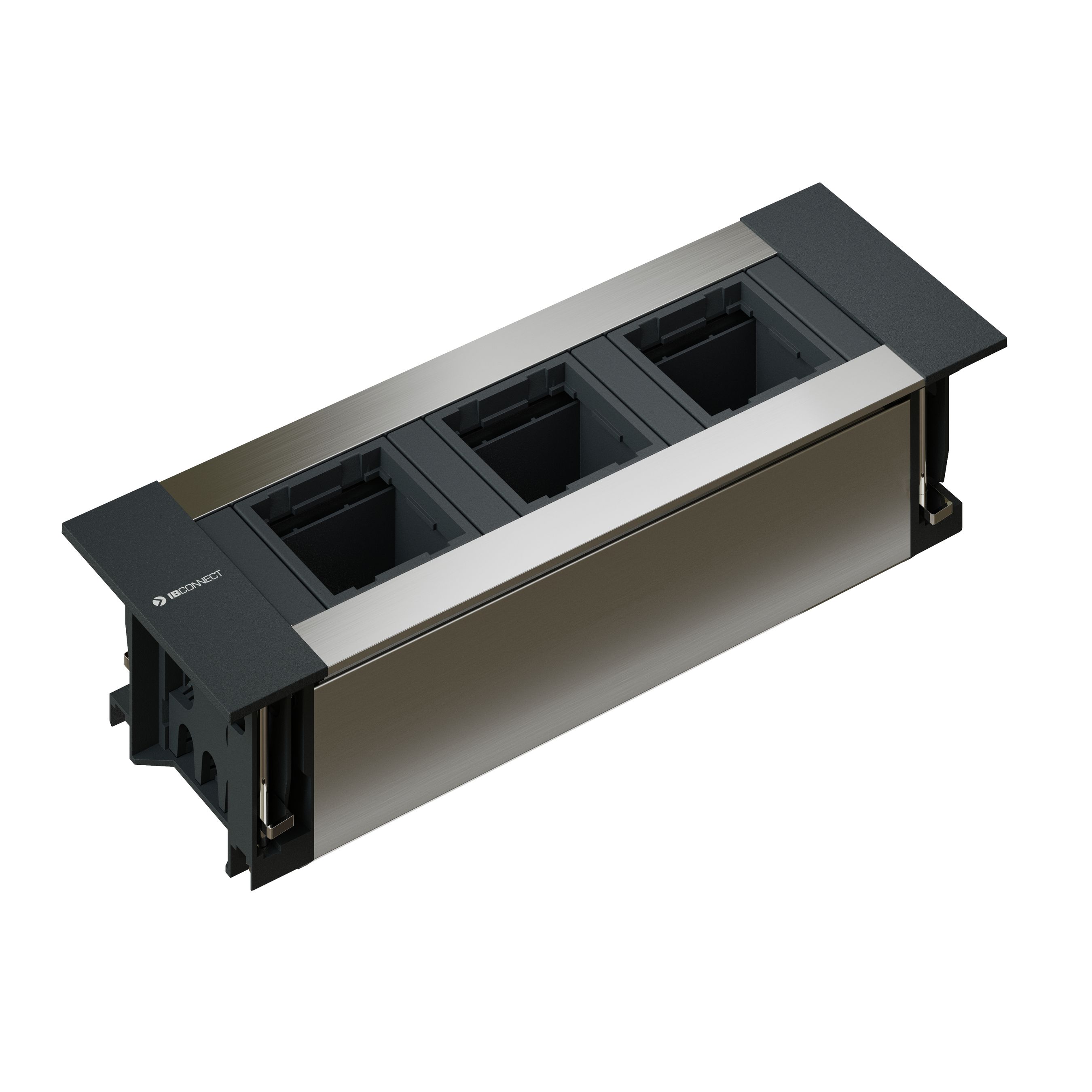 INTRO2.0 bloc multiprise anodisé 3x module vide