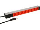 PDU 19" 8x Typ23 orange 1HE / reconnectable cable