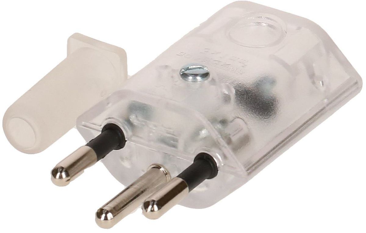 Stecker Typ 12 gewinkelt transparent