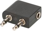 Audio-Flugzeugadapter schwarz