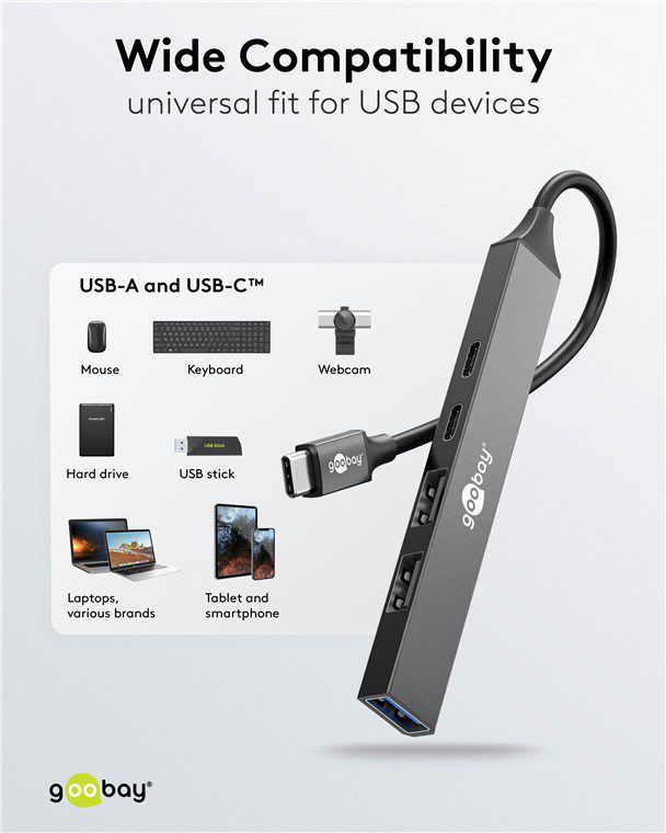 USB-Hub USB-C auf USB-A und USB-C mit PD