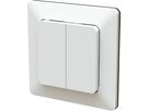 interrupteur à poussoir double s3+3 ENC priamos blanc