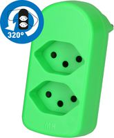 Adaptor 2x type 13 turnable fluo-green