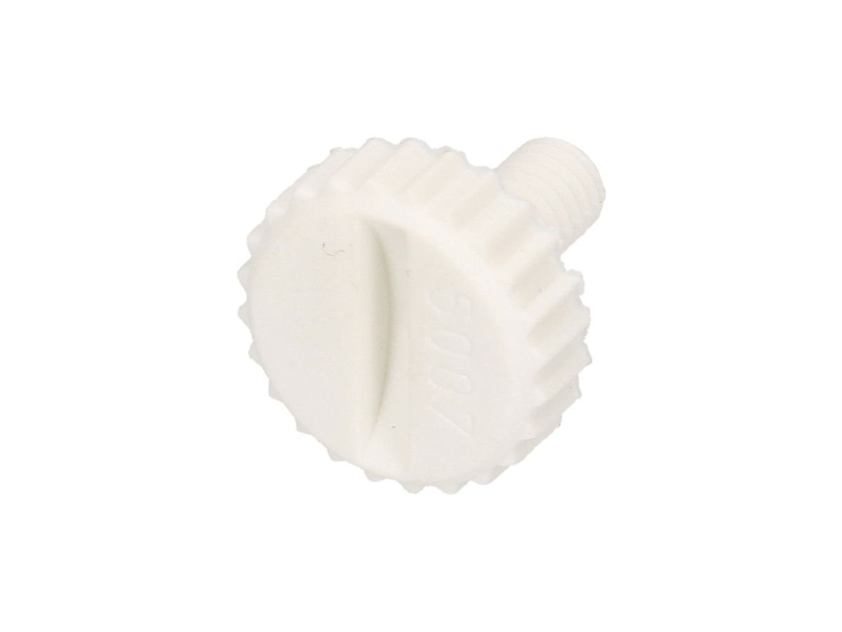 Rändelschraube PA M4x0,7 L=10mm weiss
