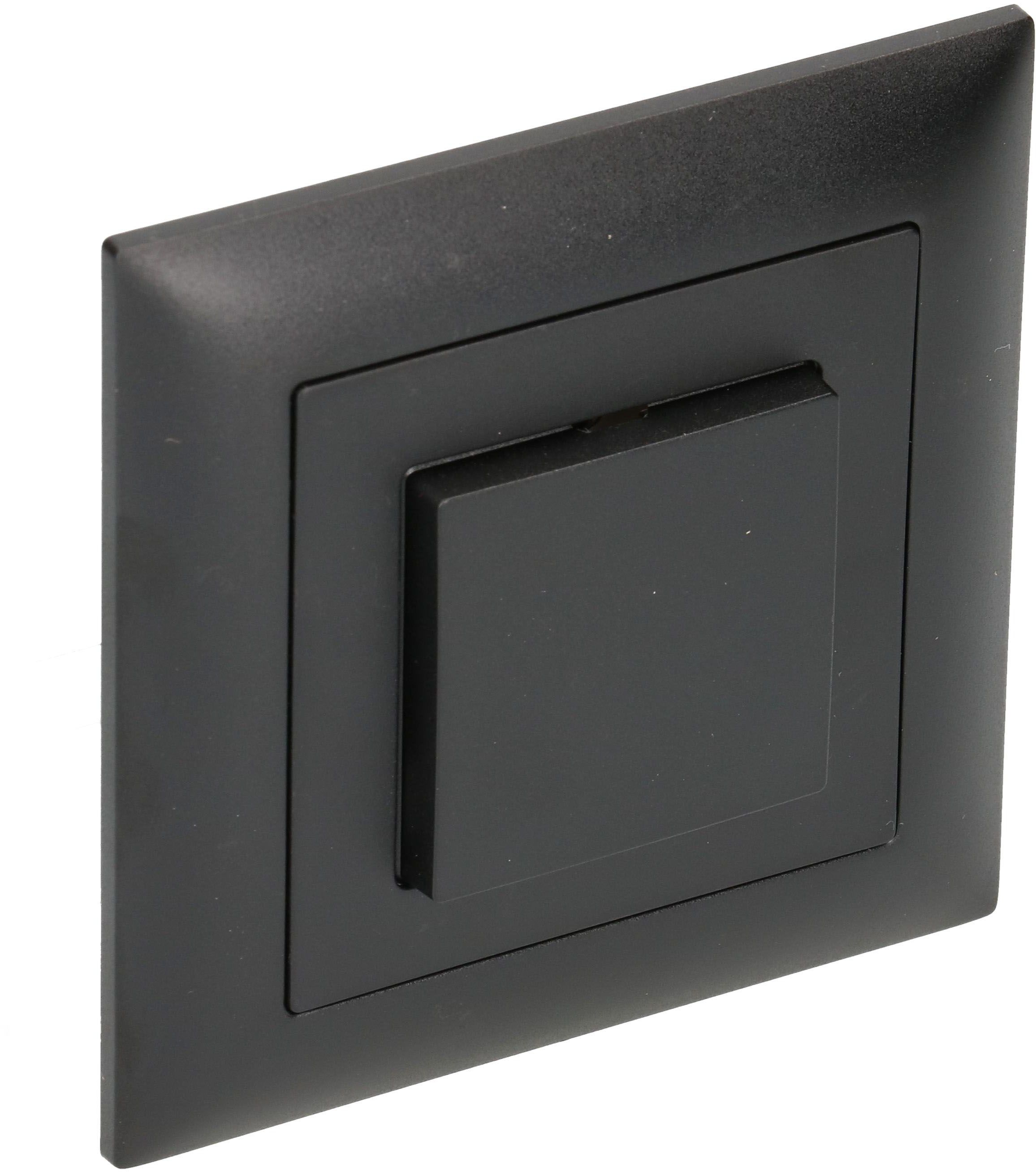 Druckschalter Schema 3 Gr.1x1 UP EdizioDue schwarz