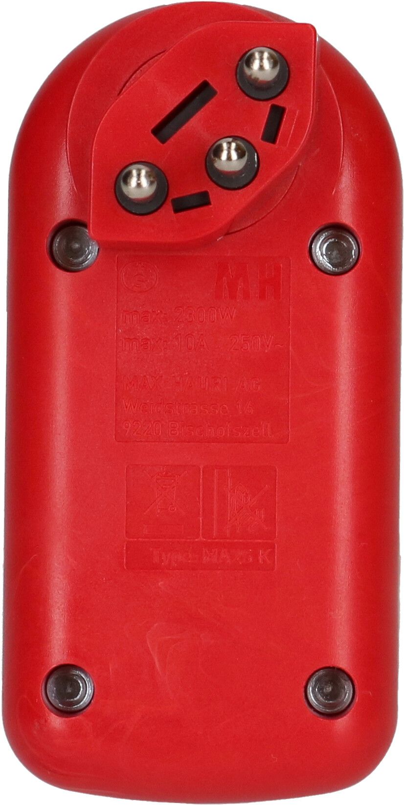 Abzweigstecker maxADAPTturn 2x Typ 13 rot drehbar Schalter BS