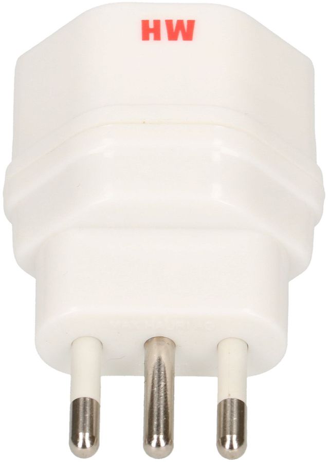 Übergangsstecker Italien/Typ 13 3-polig weiss