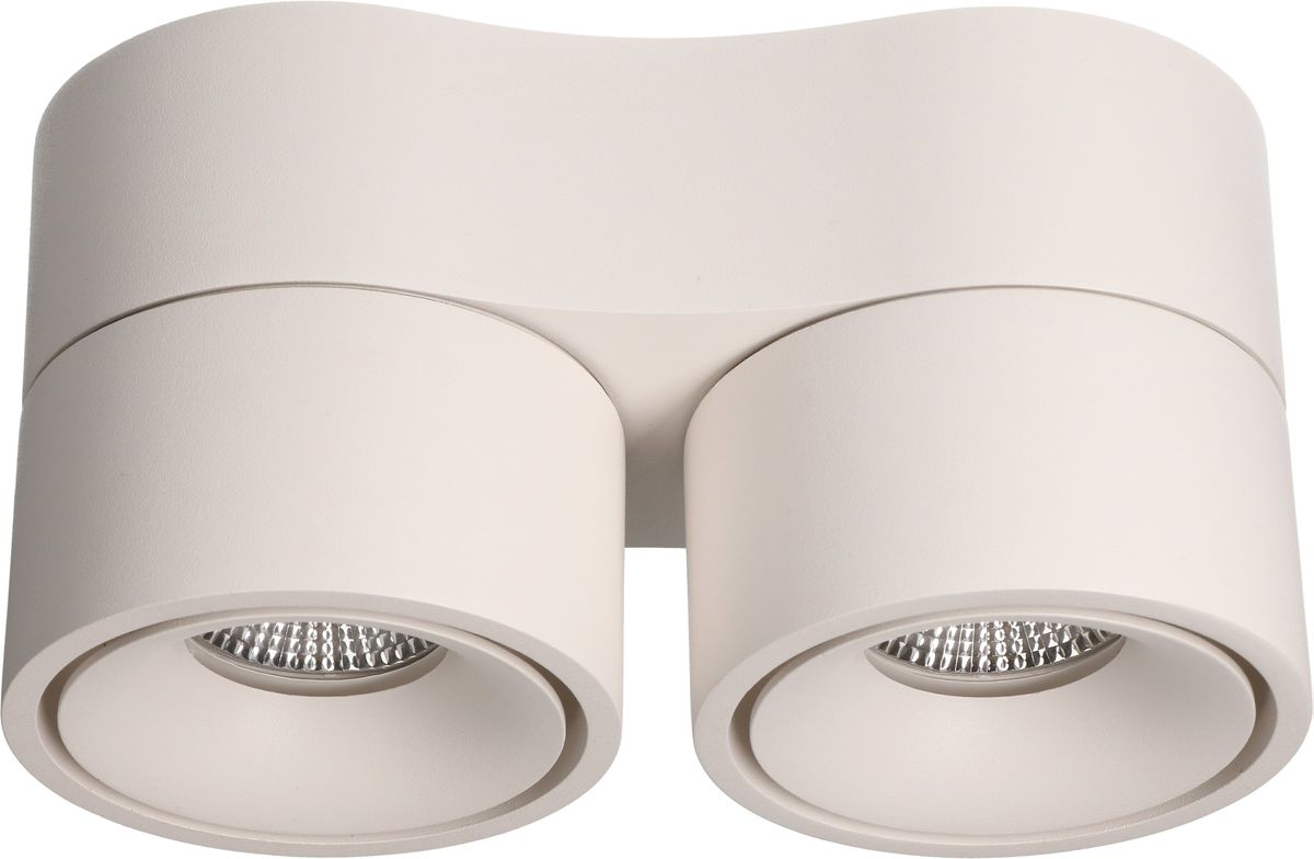 LED-Deckenspot DOUBLE SHINE matt weiss 3000K 2200lm 2x 36°