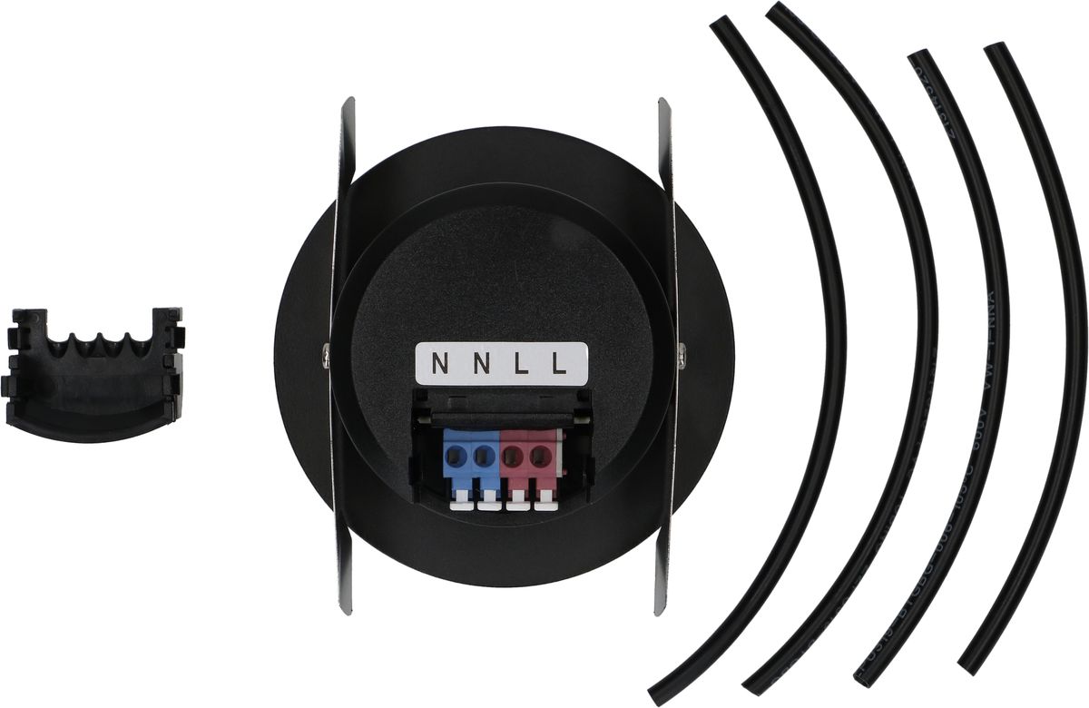 LED-Einbauspot WOODY Ø68 schwarz matt 3000K 660lm 60°