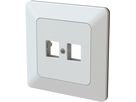 presa di rete 2x porta Keystone per RJ45 INC priamos bianco