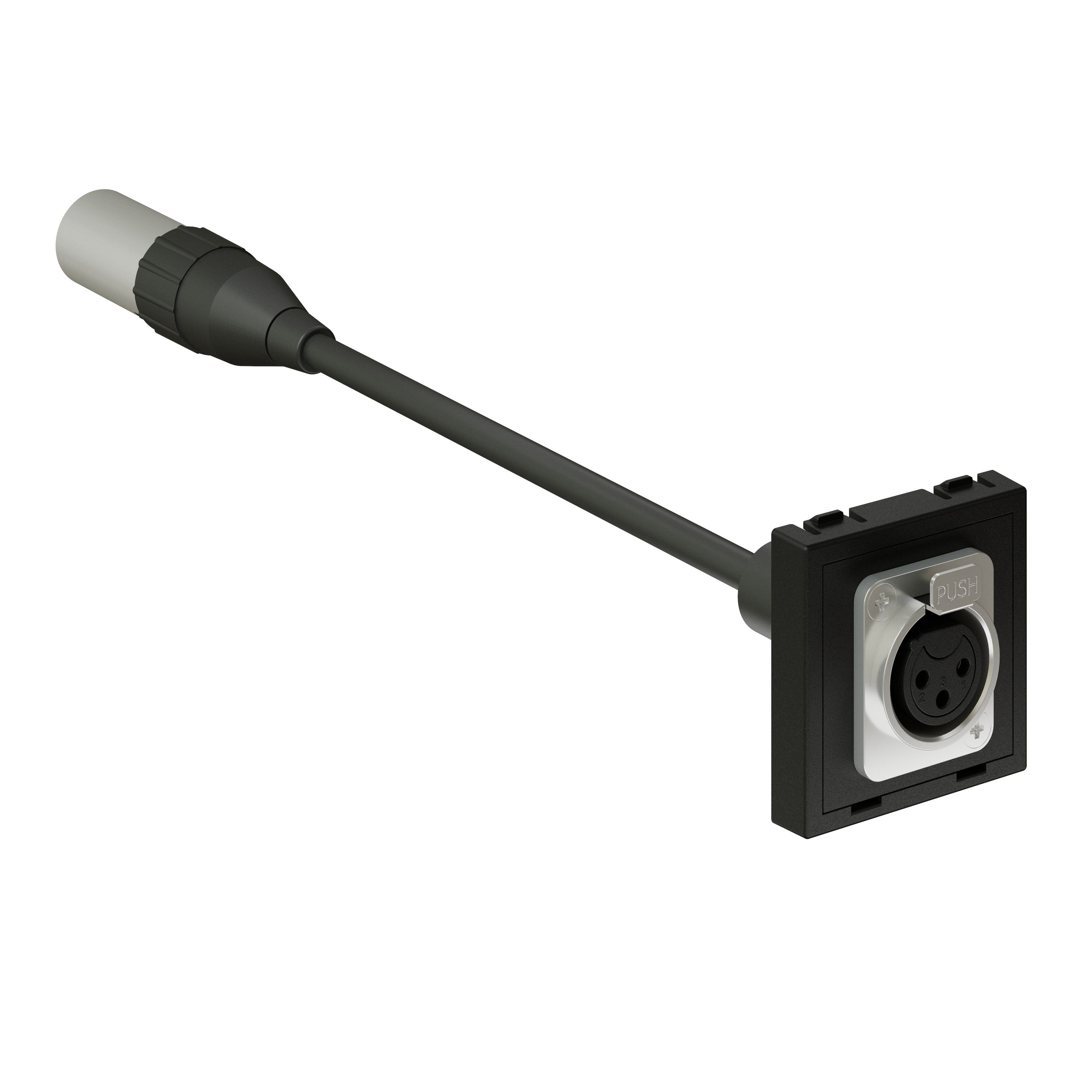 accessori multimediali 45x45 antracite 1x XLR 3 poli